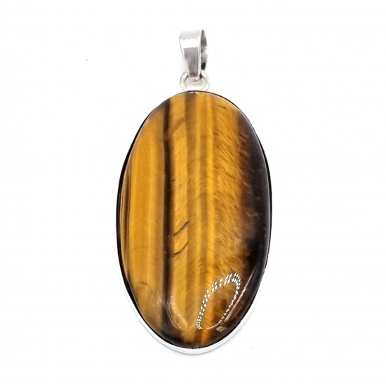 pendant tiger eyes silver