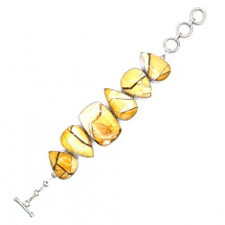 silver brecciated jasper bracelet