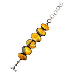 silver  bumblebee jasper bracelet