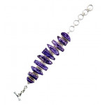 silver charoite bracelet