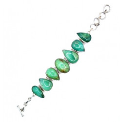 silver chrysoprase bracelet