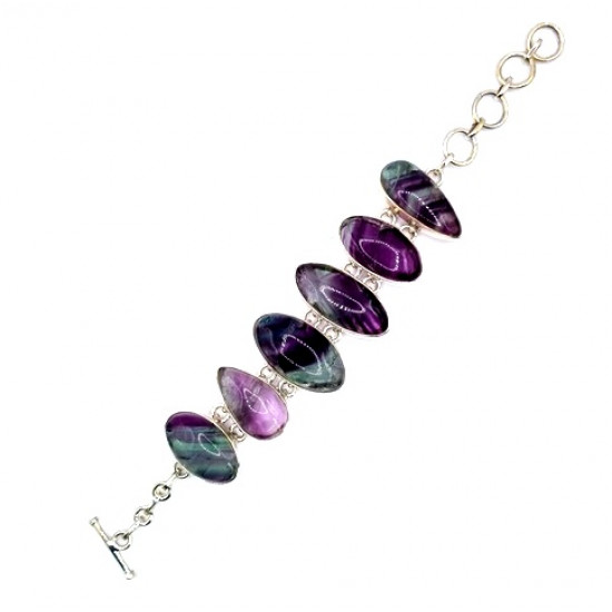 bracelet fluorite silver