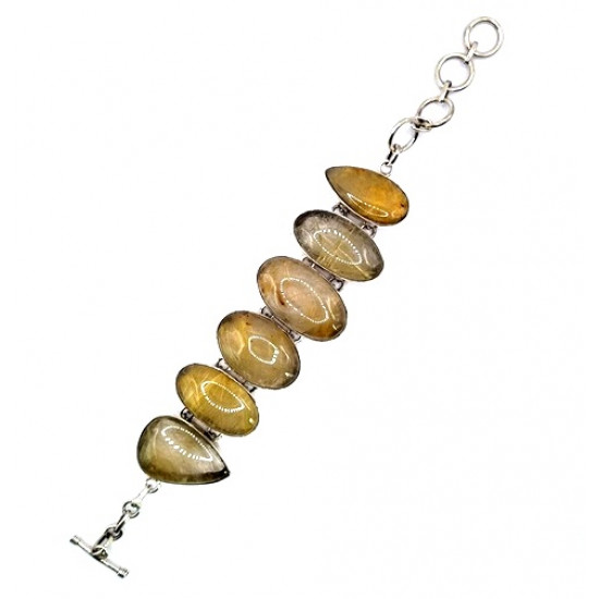 bracelet rutile quartz silver