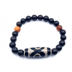 Roble Wood Bracelet With Charm 8mm