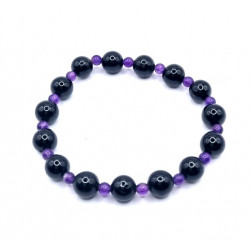 Tourmaline And Amethyst Bracelet