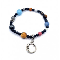 Solar System Bracelet With Moon Charm