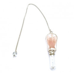 pendulum angel rose quartz and quartz   