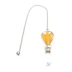 pendulum angel yellow aventurine and quartz   