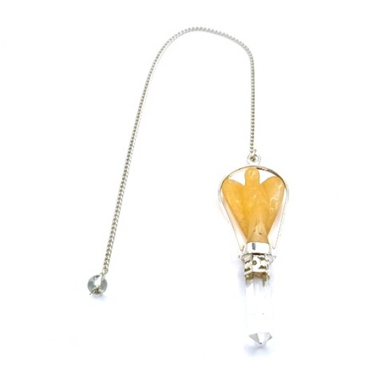 pendulum angel yellow aventurine and quartz   