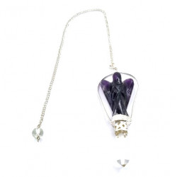 pendulum angel amethyst and quartz   