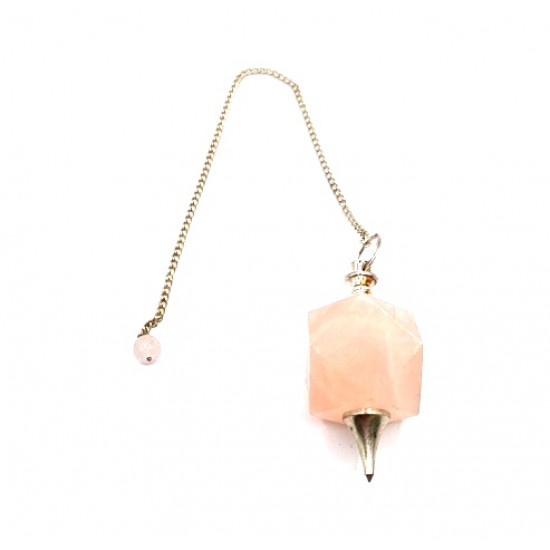 rose quartz pendulum cuboctahedron