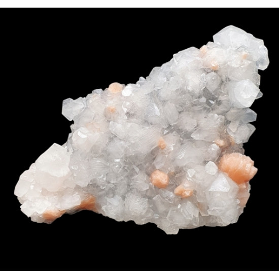 apophyllite and stilbite on chalcedony