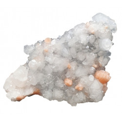 apophyllite and stilbite on chalcedony