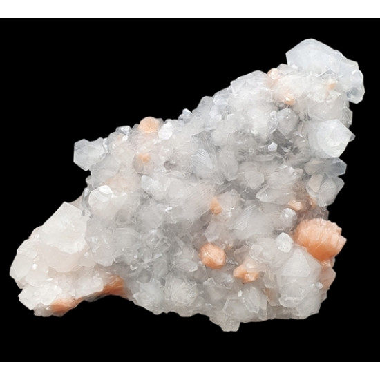 apophyllite and stilbite on chalcedony