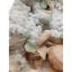 green apophyllite on stilbite and morderite