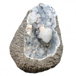 geode apophyllite and stilbite on chalcedony