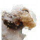 Calcite on chalcedony and apophyllite