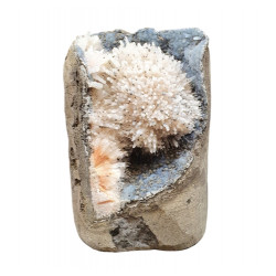 Mesolite with chalcedony