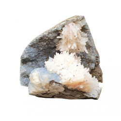 Mesolite with chalcedony
