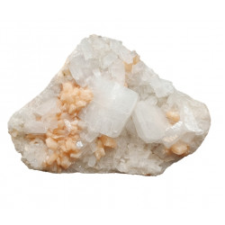 giant apophyllite crystal and stilbite