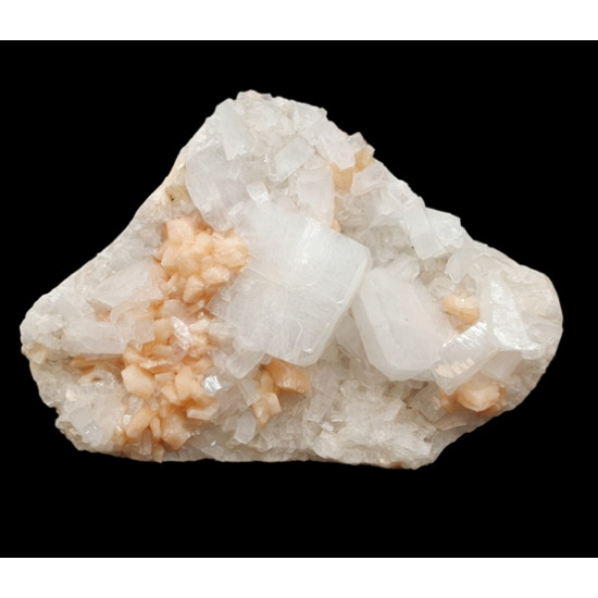 giant apophyllite crystal and stilbite
