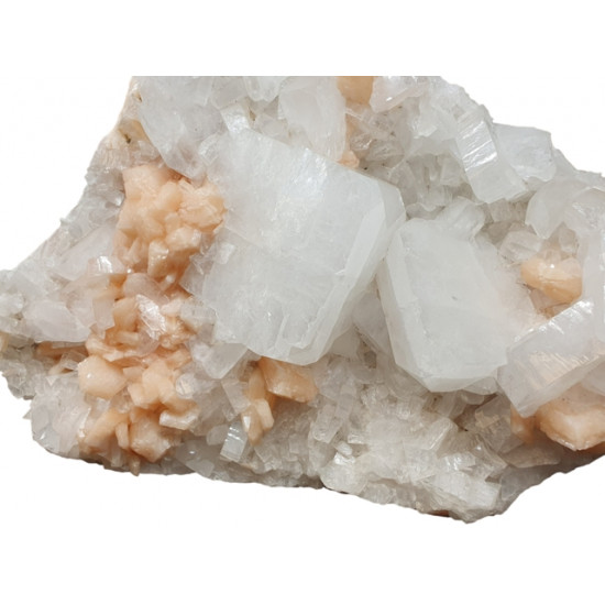 giant apophyllite crystal and stilbite