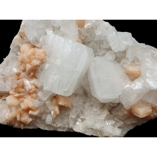 giant apophyllite crystal and stilbite