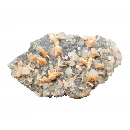 apophyllite and stilbite on chalcedony