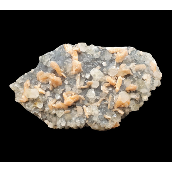 apophyllite and stilbite on chalcedony