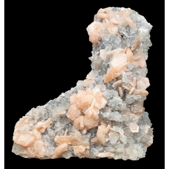 apophyllite and stilbite on chalcedony