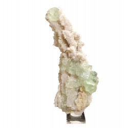 green fluorite on quartz