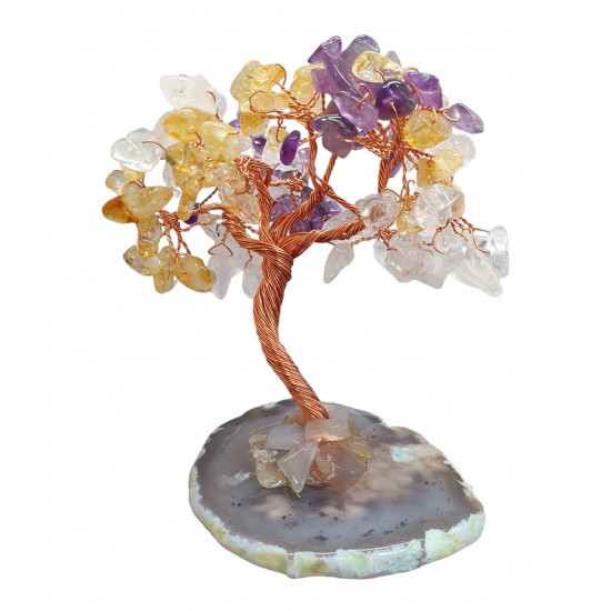 tree amethyst, citrine, quartz 8 cm