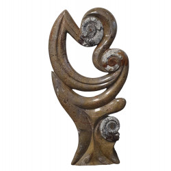 orthoceras et goniatite sculpture
