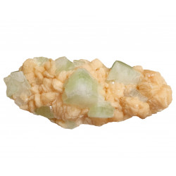 apophyllite verte sur stilbite