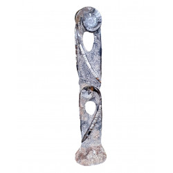 orthoceras et goniatite sculpture tour