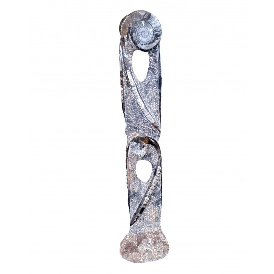 orthoceras and goniatite sculptur tower