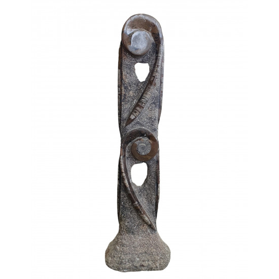 orthoceras and goniatite sculptur tower