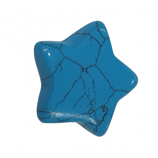 etoile howlite bleu