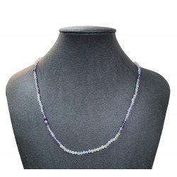 Collier fluorine arc en ciel  5mm 