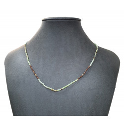 Collier chrysoprase  2mm