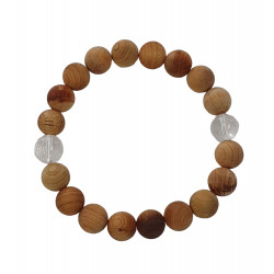 Quartz and Wood Bracelet 10mm