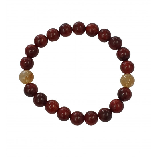 Citrine and Wood Bracelet 10mm