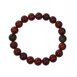 Gold Obsidian and Wood Bracelet 10mm