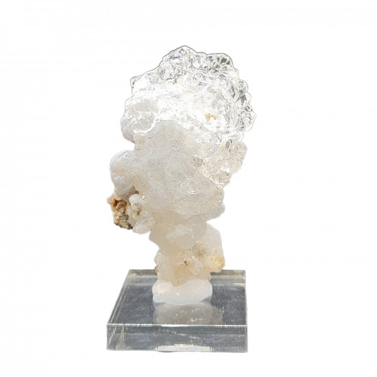 Hyalite opal on chalcedony