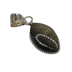 Pendant gold obsidian