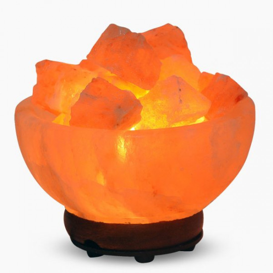 Fire Chunk Bowl salt Lamp