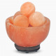 Fire Chunk Bowl salt Lamp with Massage Balls