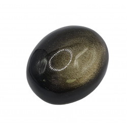 palm stone gold obsidian