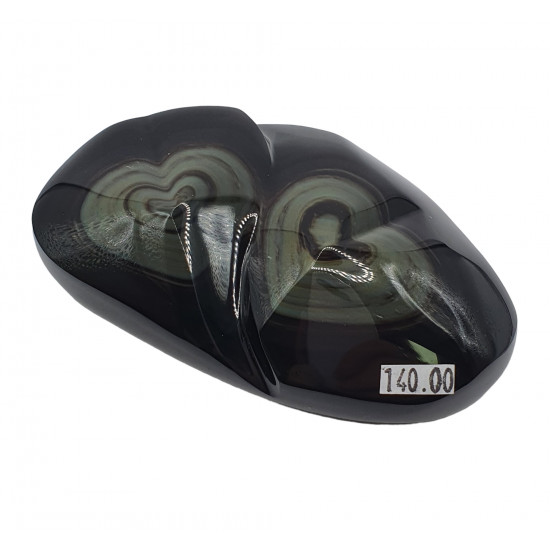 heart rainbow obsidian