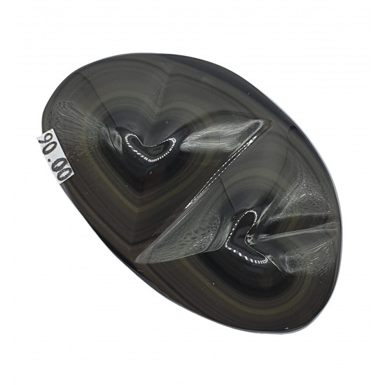 heart rainbow obsidian